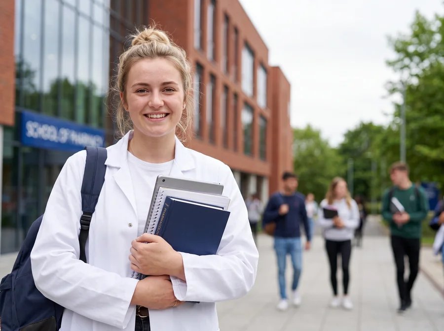 Healthcare student studying pharmacology